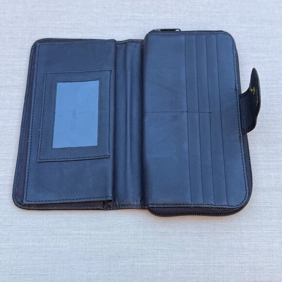 Mundi Genuine Leather Wallet, Cheques, Cards, Coins Navy - Picture 6 of 11